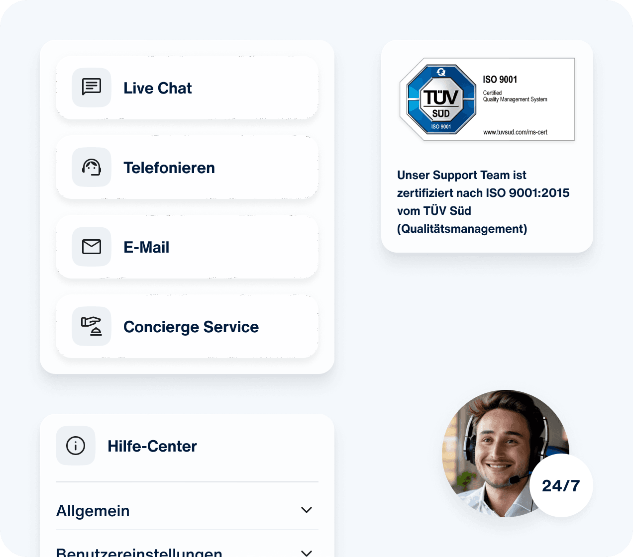 Customer Service kontaktieren